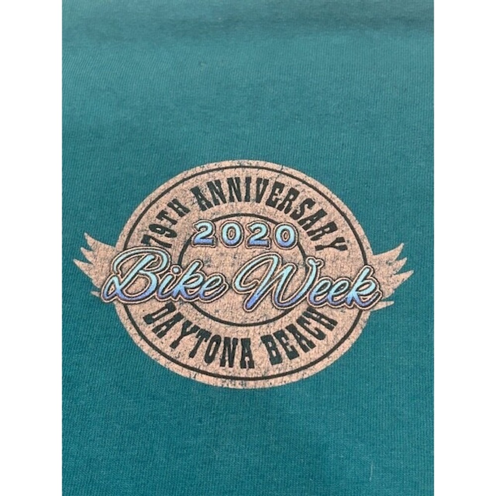 Daytona Beach Bike Week 2020 79th Anniversary Men's Short-Sleeve T-Shirt-Size XL - Picture 3 of 11